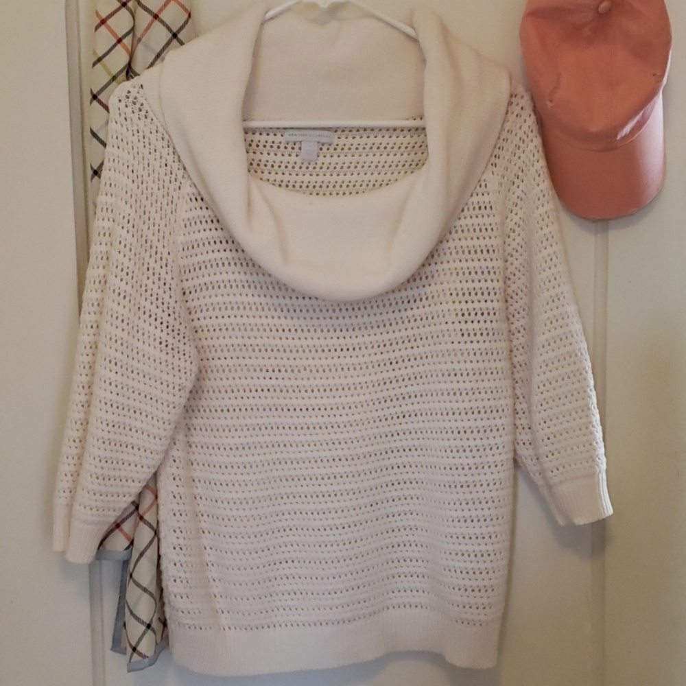 Cream cowlneck sweater